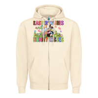 Sandshell Easter wishes and bunny kisses Easter gnomies  Eas Zipper Hoodie - CowGirlArtShop
