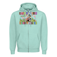 Seafoam Easter wishes and bunny kisses Easter gnomies  Eas Zipper Hoodie - CowGirlArtShop