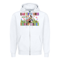Easter Wishes And Bunny Kisses Easter Gnomies  Eas Zipper Hoodie | Teevron