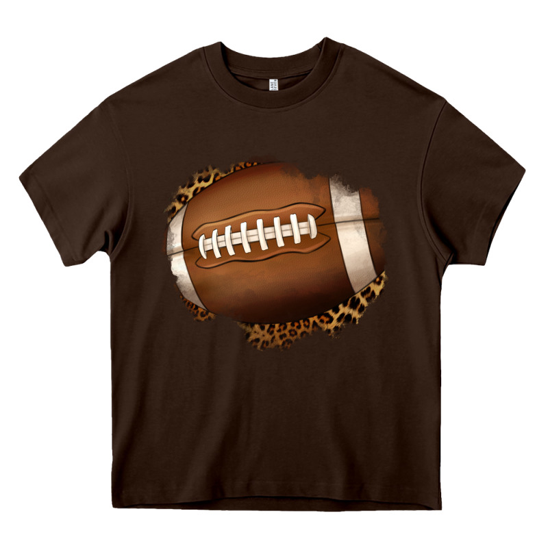 Leopard American Football Patch Heavy Core Tee by Jasminsmagicworld | Teevron