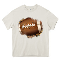Cream leopard american football patch Heavy Core Tee - Jasminsmagicworld