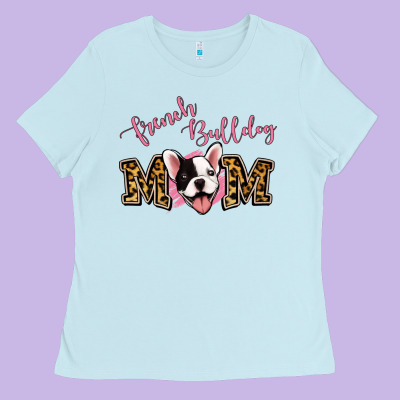 French Bulldog Mom Ladies Tee Designed By Jasminsmagicworld