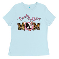 Baby Blue french bulldog mom Ladies Tee - Jasminsmagicworld