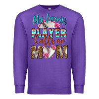 Purple My Favorite Player Calls Me Mom Premium Sweatshirt - BundleAndBundleShop