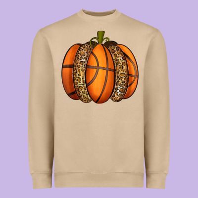 Basketball Pumpkin Heavyweight Sweatshirt Designed By Texasbilliewilder