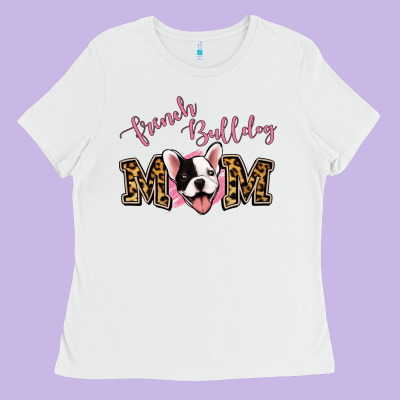 French Bulldog Mom Ladies Tee Designed By Jasminsmagicworld
