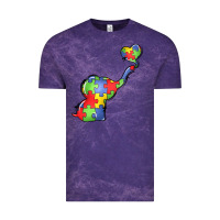Cloud Purple autism awareness elephant Vintage Tee - LillyAllenDesigns