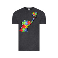 Vintage Black autism awareness elephant Vintage Tee - LillyAllenDesigns