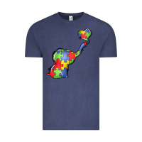 Vintage Denim autism awareness elephant Vintage Tee - LillyAllenDesigns