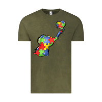 Vintage Olive autism awareness elephant Vintage Tee - LillyAllenDesigns