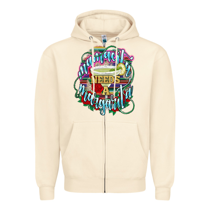 Mamacita Needs A Margarita Mexico Zipper Hoodie by HowdyJamesFarm | Teevron