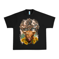 Black Western Heifer Cow with crosses Urban Heavy Tee - LillyAllenDesigns