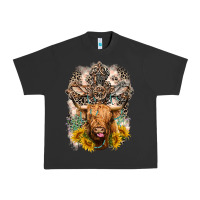 Pigment Black Western Heifer Cow with crosses Urban Heavy Tee - LillyAllenDesigns