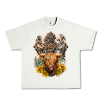 Pistachio Western Heifer Cow with crosses Urban Heavy Tee - LillyAllenDesigns