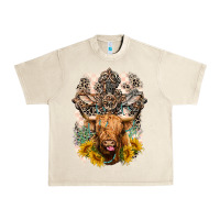 Sandshell Western Heifer Cow with crosses Urban Heavy Tee - LillyAllenDesigns
