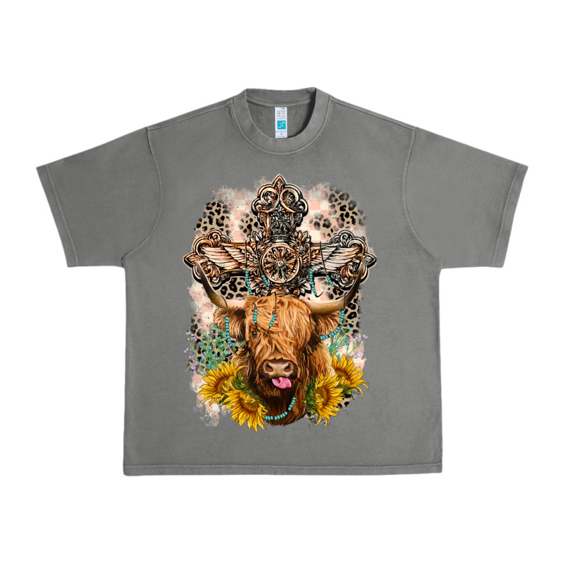 Western Heifer Cow With Crosses Urban Heavy Tee by LillyAllenDesigns | Teevron
