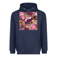 Navy mom coffee cups with leopard seamless pattern bbs Heavyweight Hoodie - BundleAndBundleShop