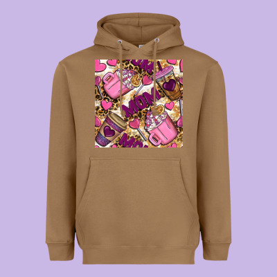 Mom Coffee Cups With Leopard Seamless Pattern Bbs Heavyweight Hoodie Designed By Bundleandbundleshop
