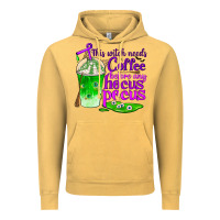 Vintage Mustard this witch needs coffee before any hocus pocus Vintage Hoodie - BundleAndBundleShop