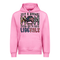 Fuchsia Pink just a regular mom trying not to raise liberals Urban Hoodie - CowhideDigitalArt
