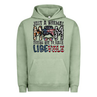 Pigment Oil Green just a regular mom trying not to raise liberals Urban Hoodie - CowhideDigitalArt