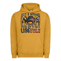 Pigment Peanut Butter just a regular mom trying not to raise liberals Urban Hoodie - CowhideDigitalArt