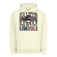 Pigment Pistachio just a regular mom trying not to raise liberals Urban Hoodie - CowhideDigitalArt