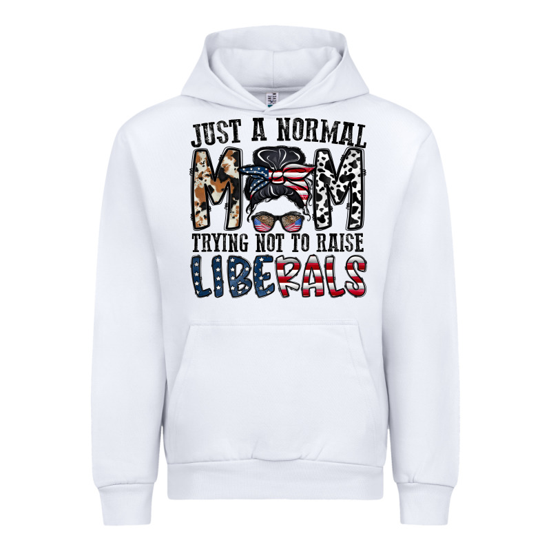 Just A Regular Mom Trying Not To Raise Liberals Urban Hoodie by CowhideDigitalArt | Teevron