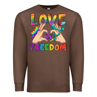 Chestnut Love Is Freedom Premium Sweatshirt - BundleAndBundleShop