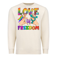 Sandshell Love Is Freedom Premium Sweatshirt - BundleAndBundleShop