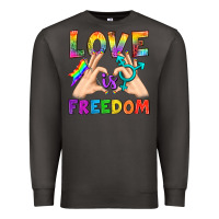 Smoke Love Is Freedom Premium Sweatshirt - BundleAndBundleShop