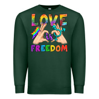 Sports Green Love Is Freedom Premium Sweatshirt - BundleAndBundleShop