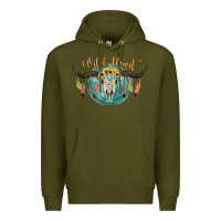 Army Green Wild Heart Premium Hoodie - JahusDesignShop
