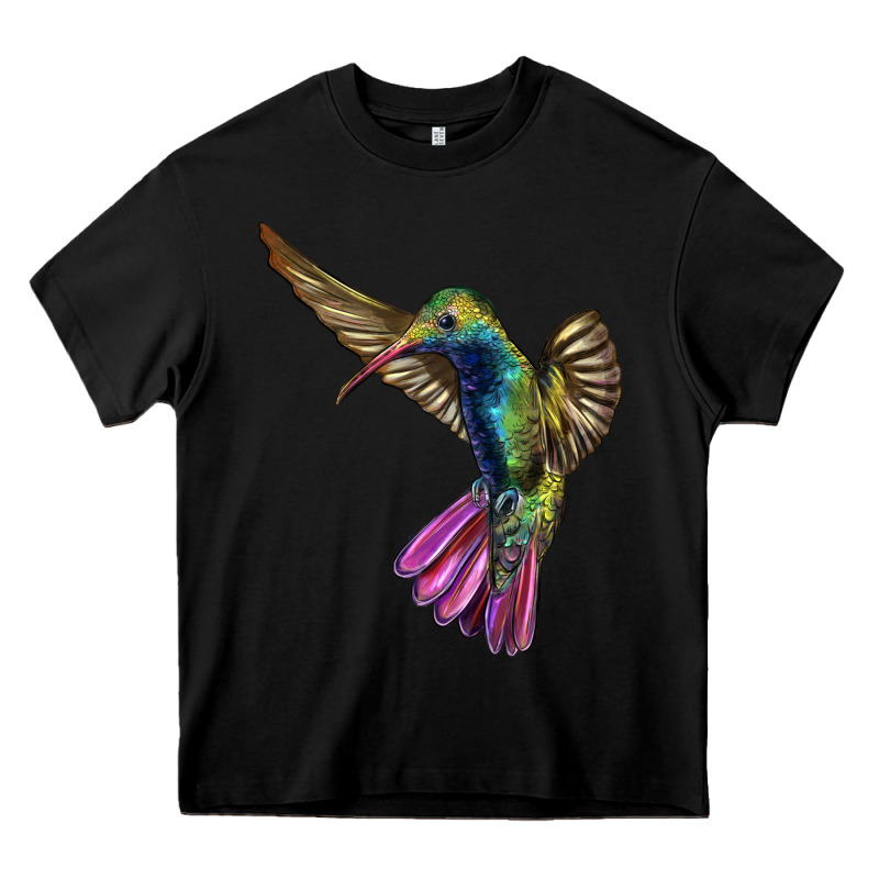 Flying Ruby Throated Hummingbird Heavy Core Tee by LillyAllenDesigns | Teevron