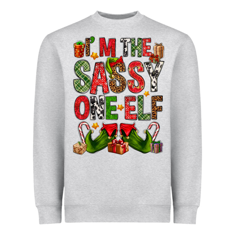 I'm The Sassy On The Elf Heavyweight Sweatshirt by NancyCooperArtShop | Teevron