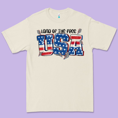 Land Of The Free Usa Premium Tee Designed By Maliassmallbusiness