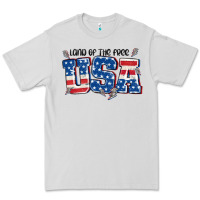Dove Grey land of the free usa Premium Tee - MaliasSmallBusiness
