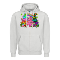 Dove Grey pride christmas trees Zipper Hoodie - HowdyJamesFarm