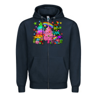 Navy pride christmas trees Zipper Hoodie - HowdyJamesFarm