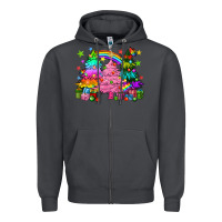 Smoke pride christmas trees Zipper Hoodie - HowdyJamesFarm