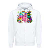 White pride christmas trees Zipper Hoodie - HowdyJamesFarm