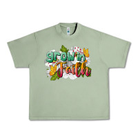 Oil Green Grow In Faith Urban Heavy Tee - LillyAllenDesigns