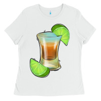 White Tequila Shot Ladies Tee - Jasminsmagicworld