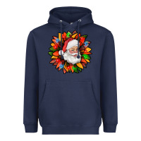 Navy santa claus with sunflower christmas bbs Heavyweight Hoodie - BundleAndBundleShop