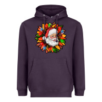 Plum santa claus with sunflower christmas bbs Heavyweight Hoodie - BundleAndBundleShop
