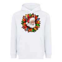 White santa claus with sunflower christmas bbs Heavyweight Hoodie - BundleAndBundleShop