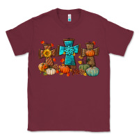 Burgundy fall tree cross Classic Tee - BundleAndBundleShop