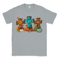 Heather Grey fall tree cross Classic Tee - BundleAndBundleShop