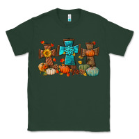 Sports Green fall tree cross Classic Tee - BundleAndBundleShop