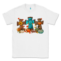 White fall tree cross Classic Tee - BundleAndBundleShop